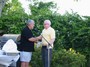 Past President Jim congratulates 